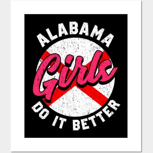 Cute & Funny Alabama Girls Do It Better Alabamian Posters and Art